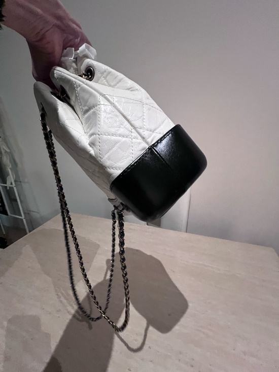 Chanel White Gabrielle Backpack Authentic Small Size RARE in this condition main image 14
